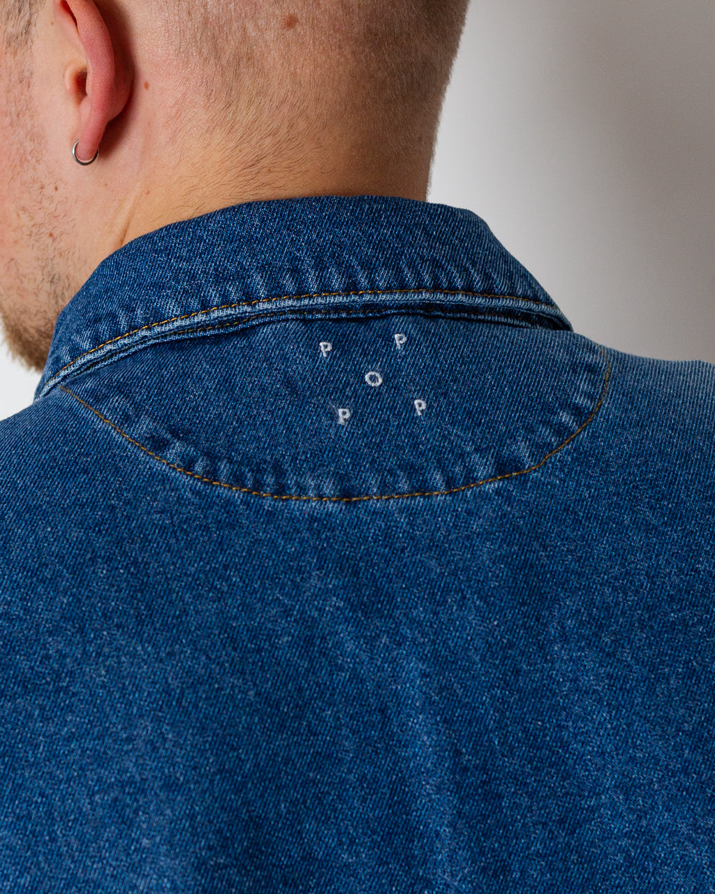 Full Button Denim Jacket - Rinsed Denim