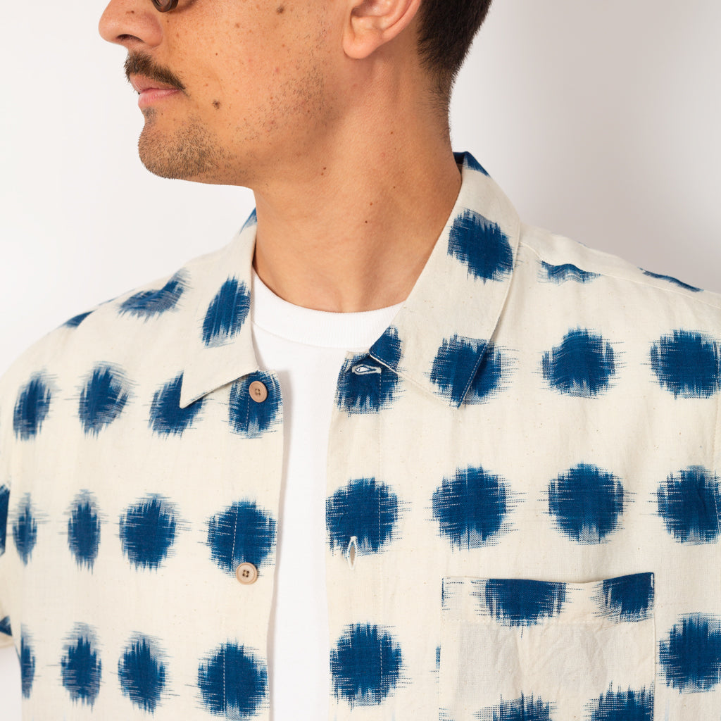 Gabe Shirt - Ecru Ikat