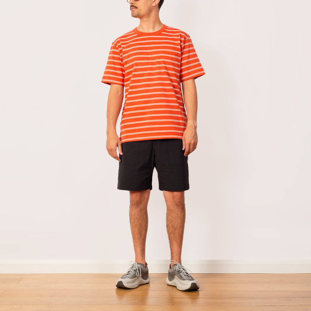 Holger Sailor Stripe Pocket Tee - Blood Orange
