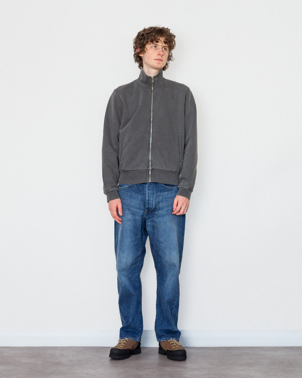Full Zip Sweat - Washed Black