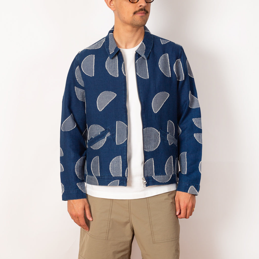 Signal Blouson - Indigo Circle Jacquard