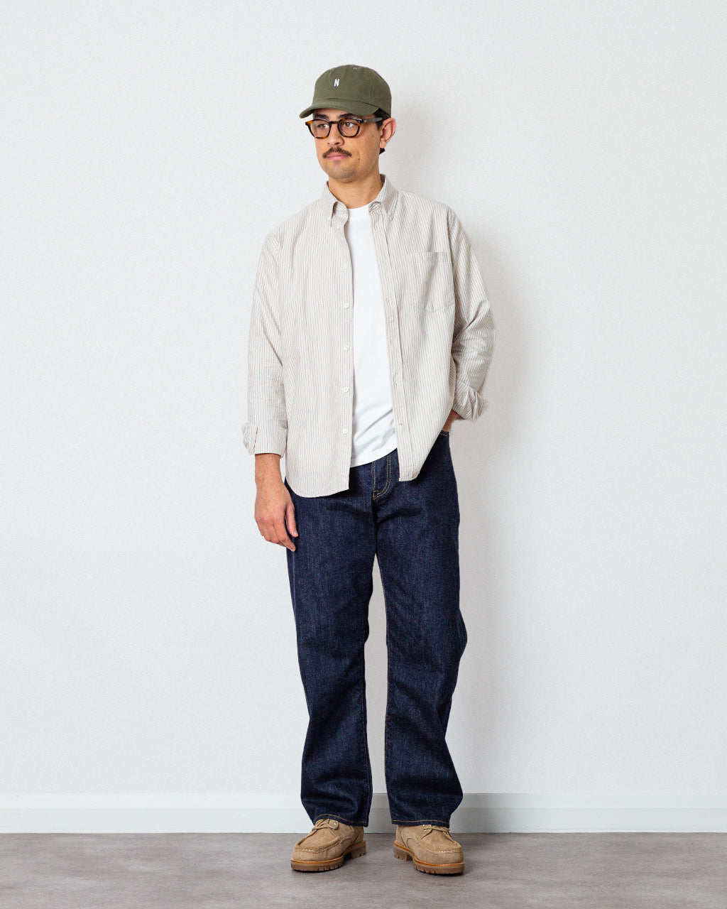 Norse Standard Oxford B.D. Shirt - Dark Dust Green