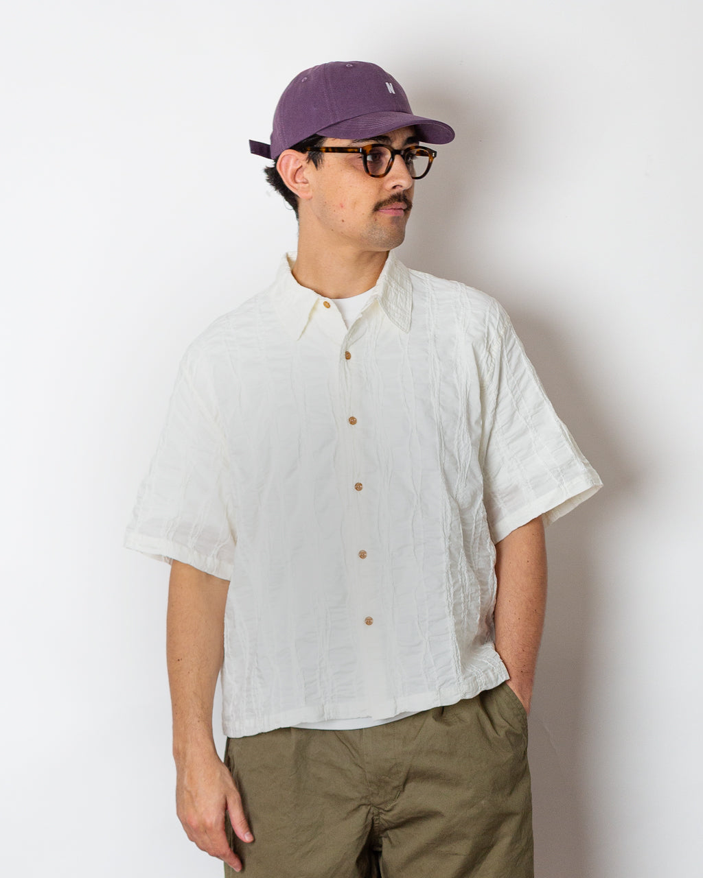 Twisted Piping Shirt - Natural