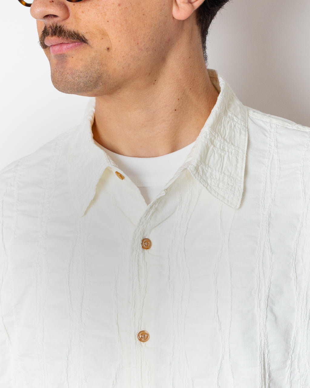 Twisted Piping Shirt - Natural