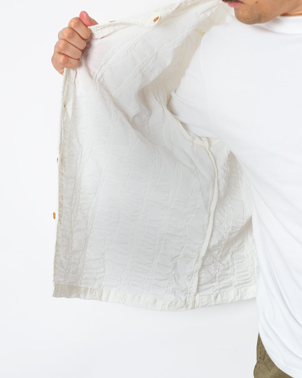 Twisted Piping Shirt - Natural