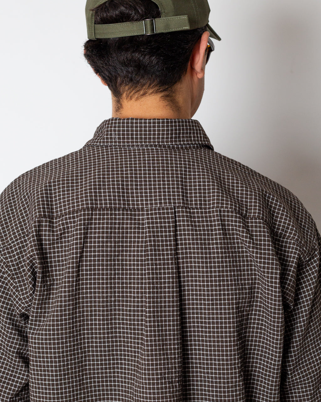 Espevik Oversized Check S/S Shirt - Taupe