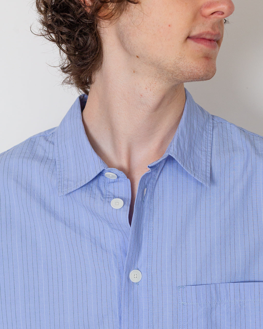 Easy Fit Shirt - Blue Fine Stripe