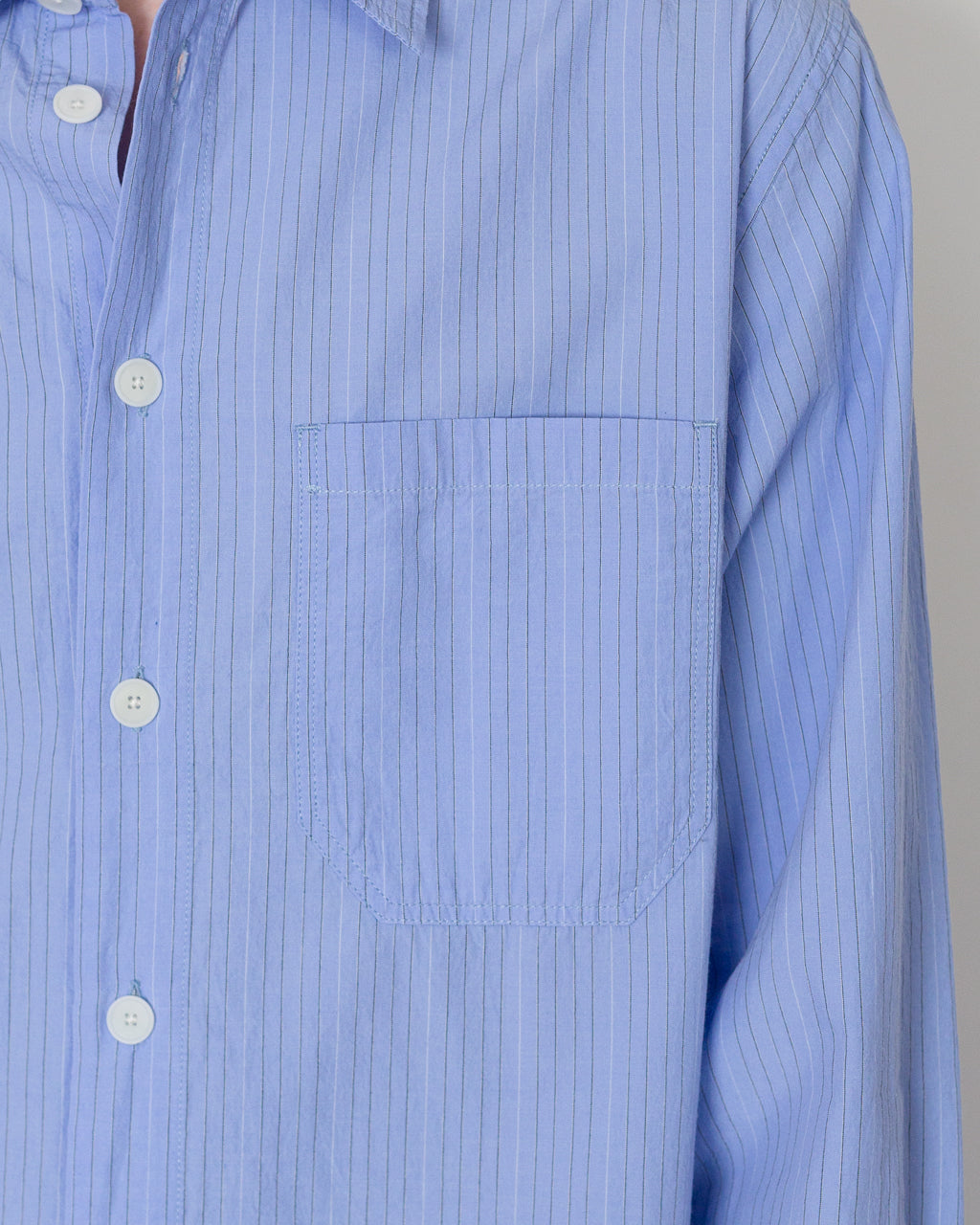 Easy Fit Shirt - Blue Fine Stripe
