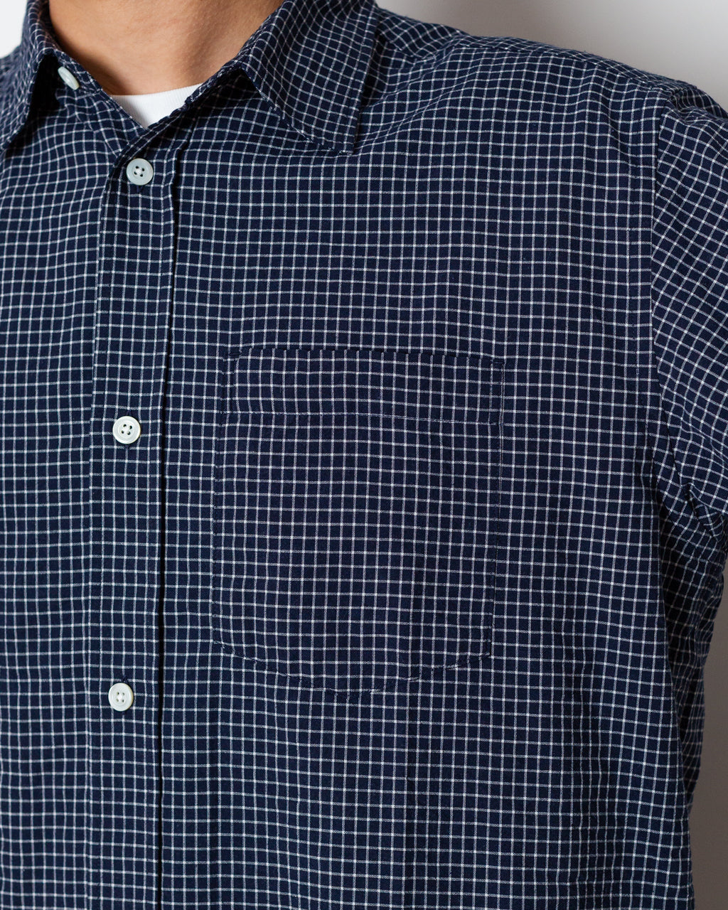 Espevik Check Oversized Shirt - Dark Navy