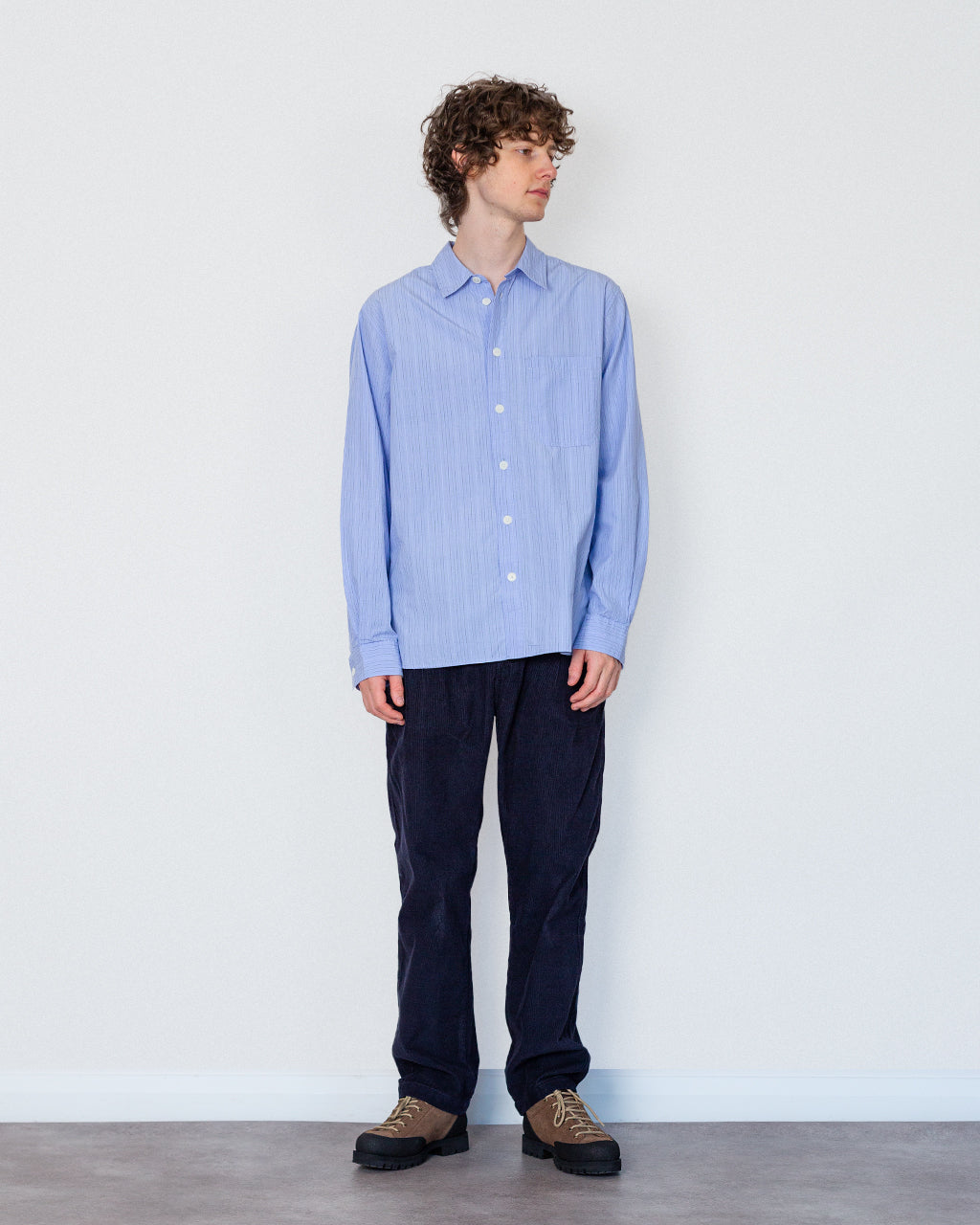 Fine Cord Waiter Pants - Dark Navy