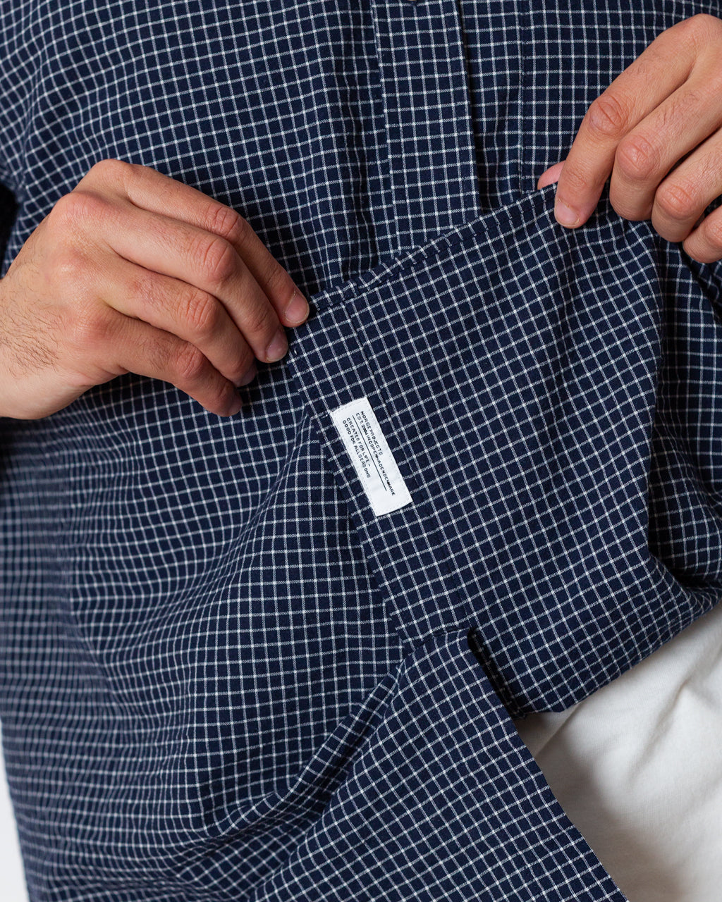 Espevik Check Oversized Shirt - Dark Navy