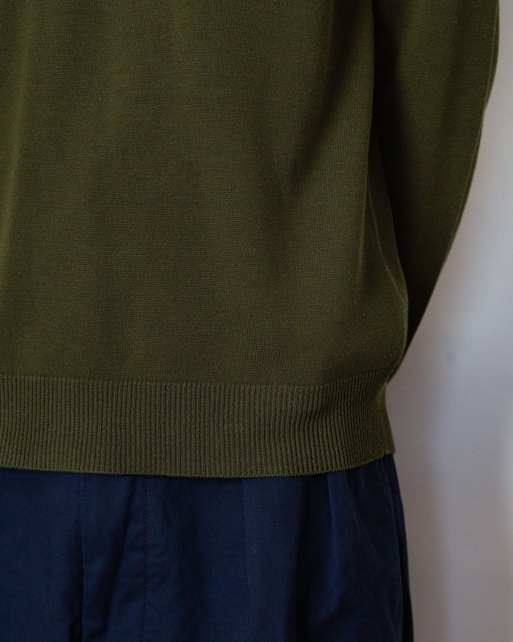 Knit Polo 12G - Olive