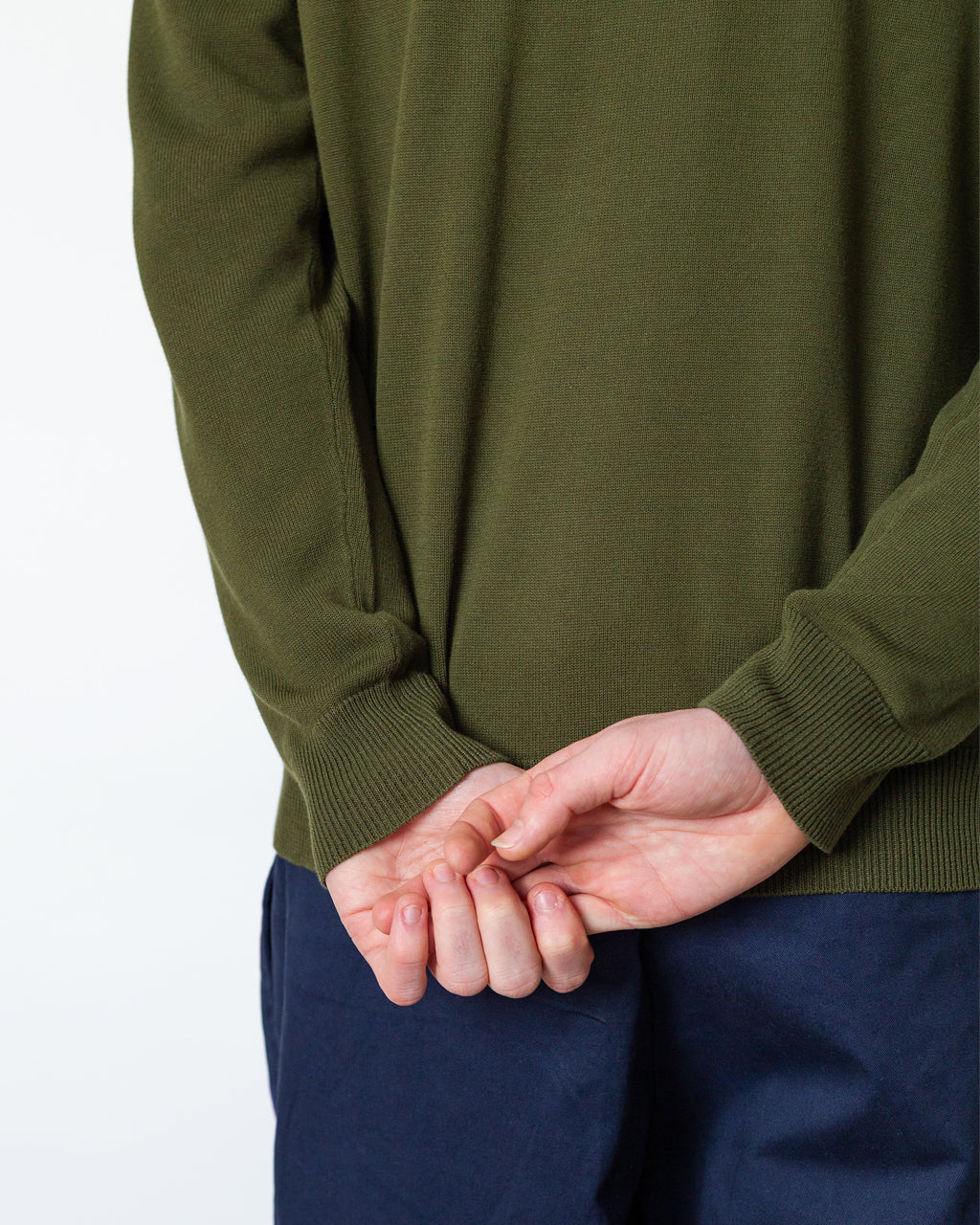 Knit Polo 12G - Olive