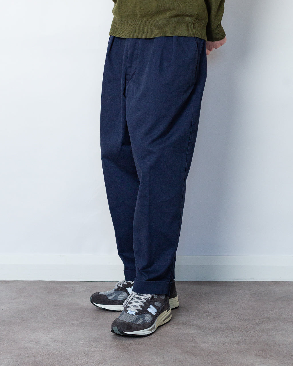 2 Pleat Trouser - Navy