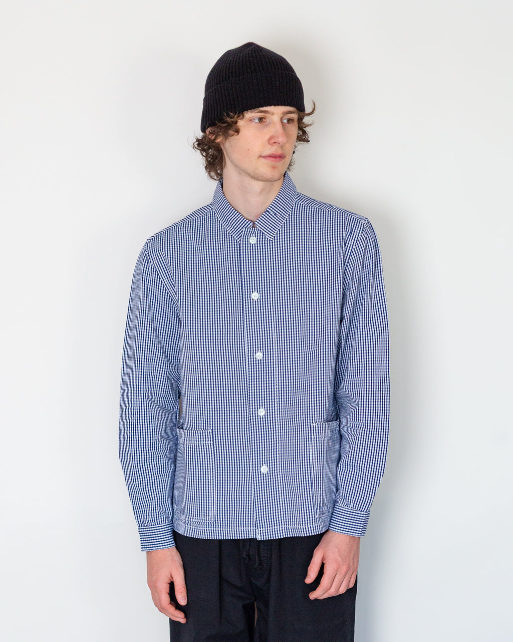 Gingham Waiter Shirt - Blue
