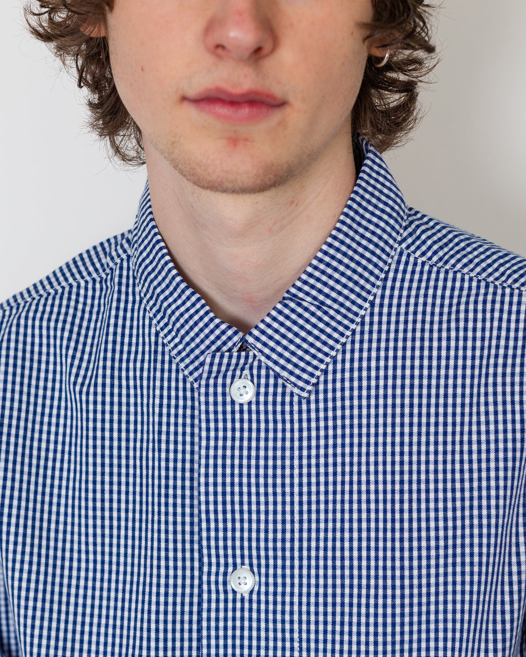 Gingham Waiter Shirt - Blue