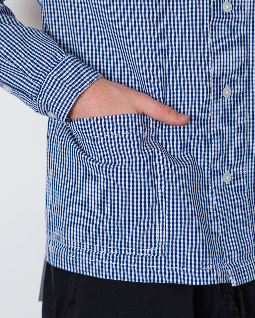 Gingham Waiter Shirt - Blue