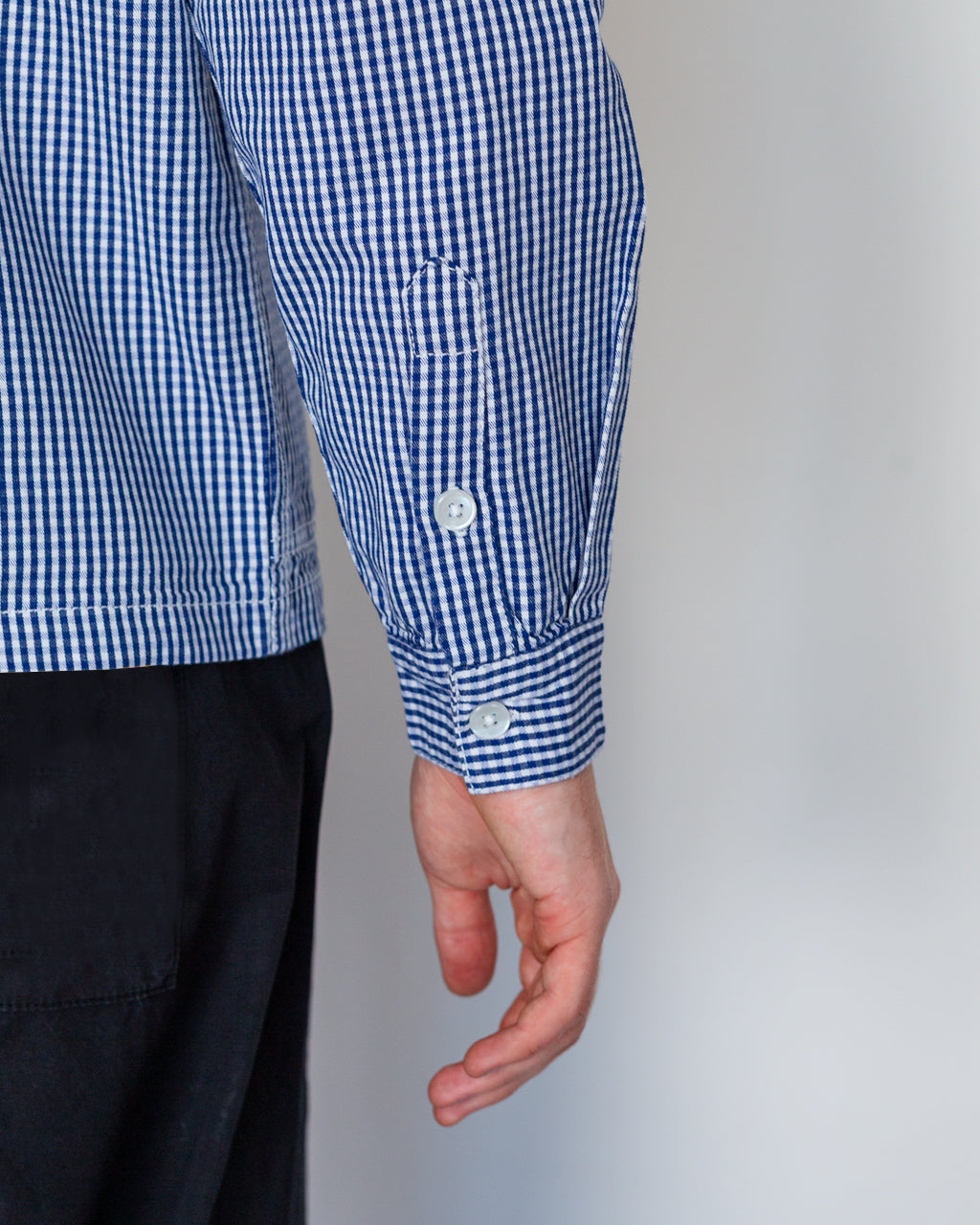 Gingham Waiter Shirt - Blue