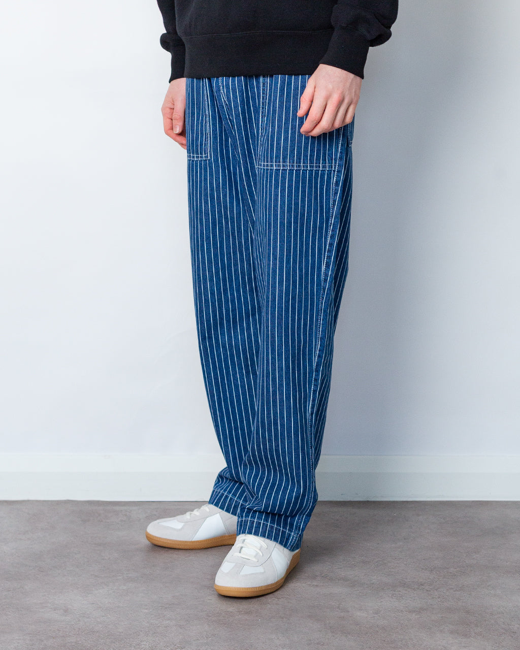 Pinstripe Denim Chef Pant - Indigo
