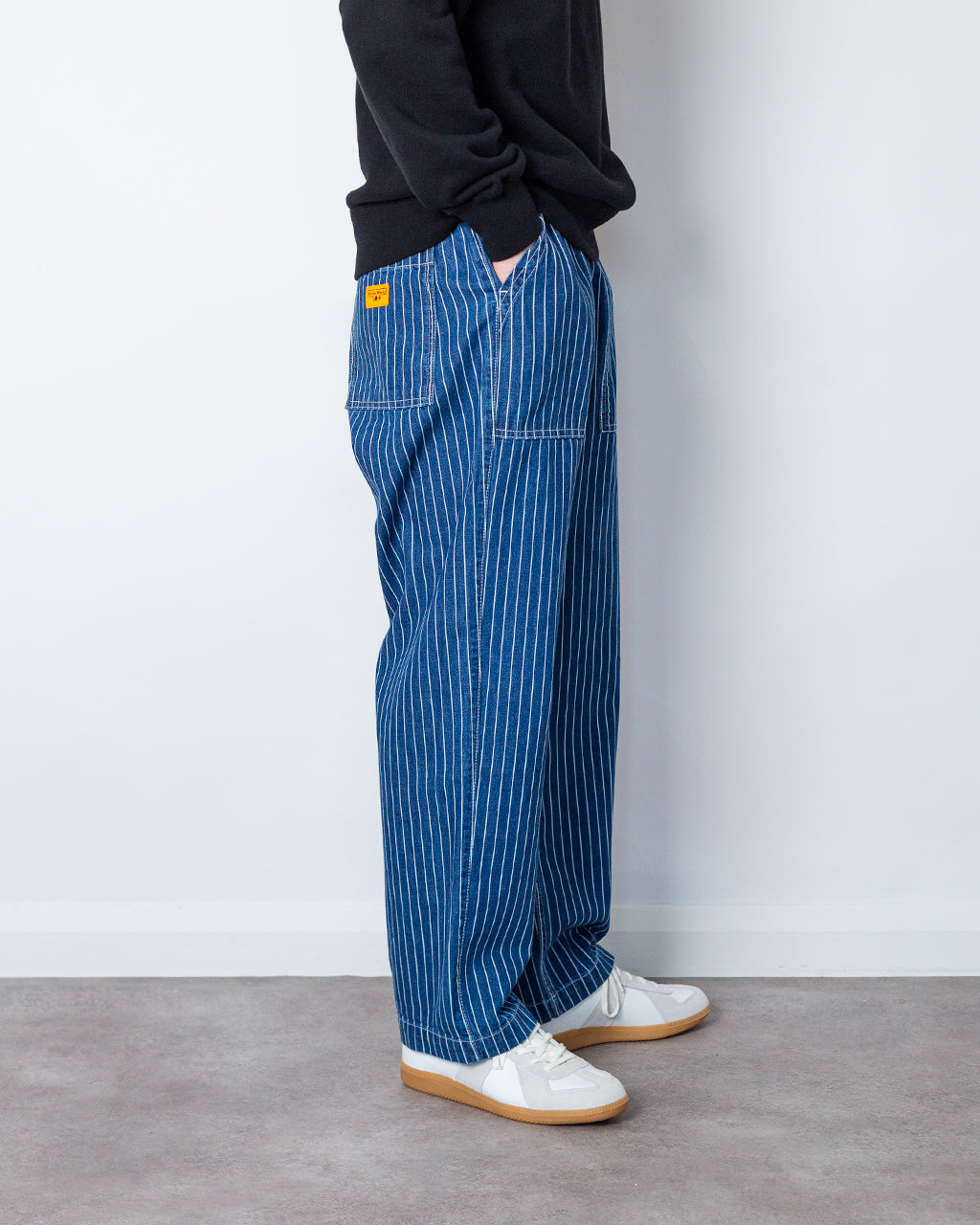 Pinstripe Denim Chef Pant - Indigo