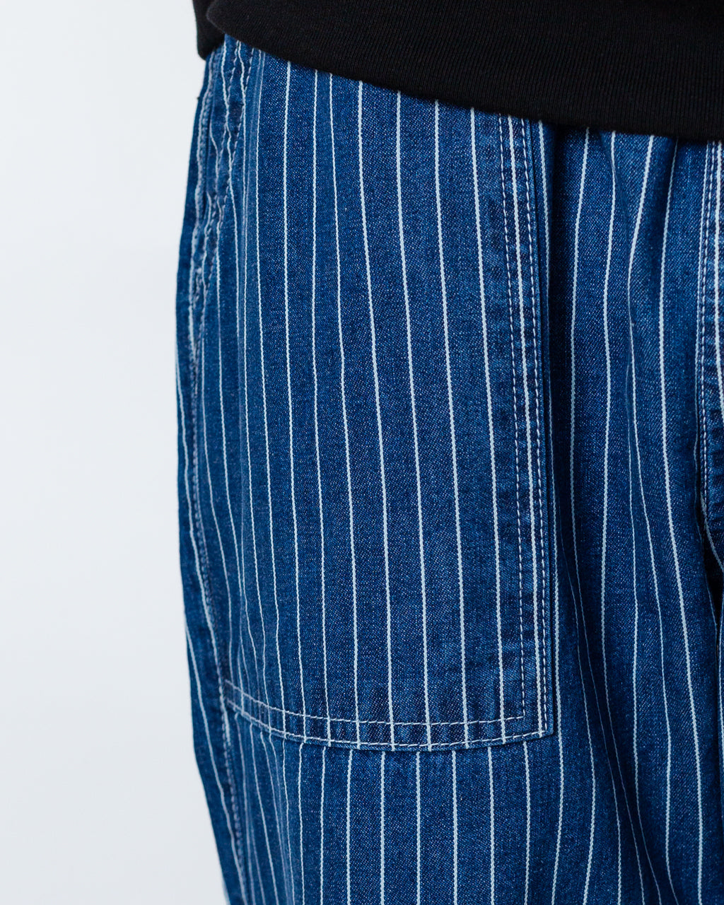 Pinstripe Denim Chef Pant - Indigo
