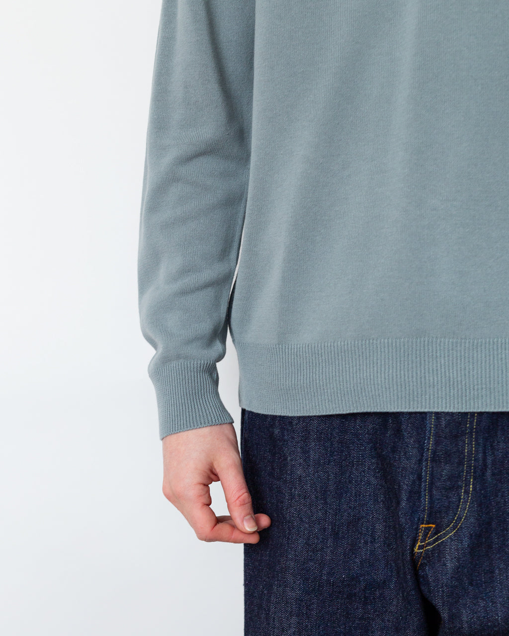 Knit Polo 12G - Ice Blue