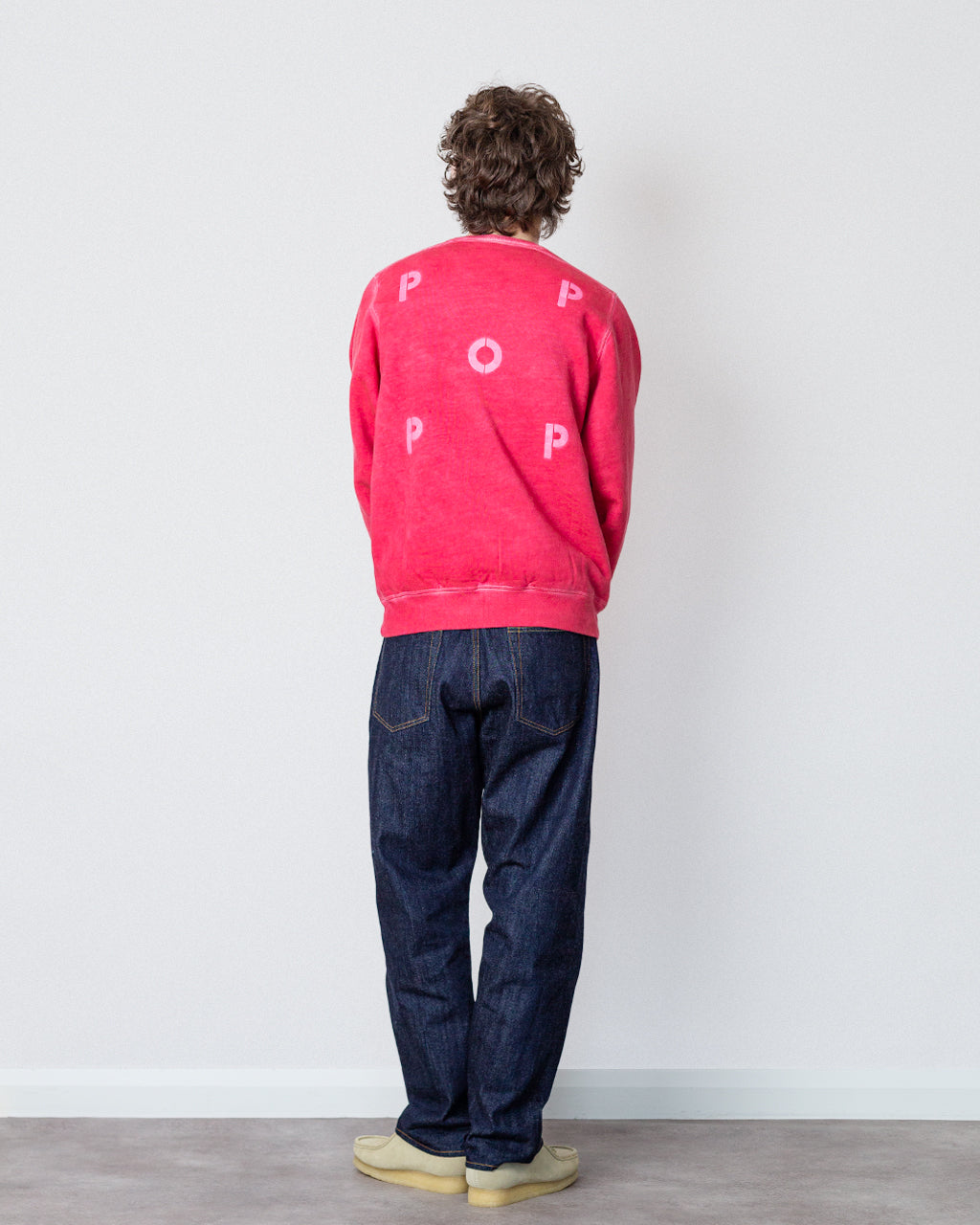 Stencil Logo Crewneck - Earth Red