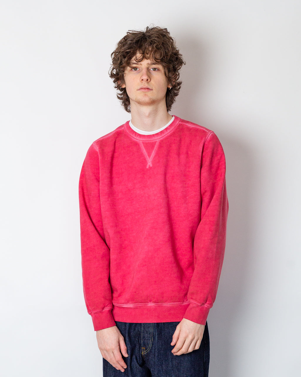 Stencil Logo Crewneck - Earth Red