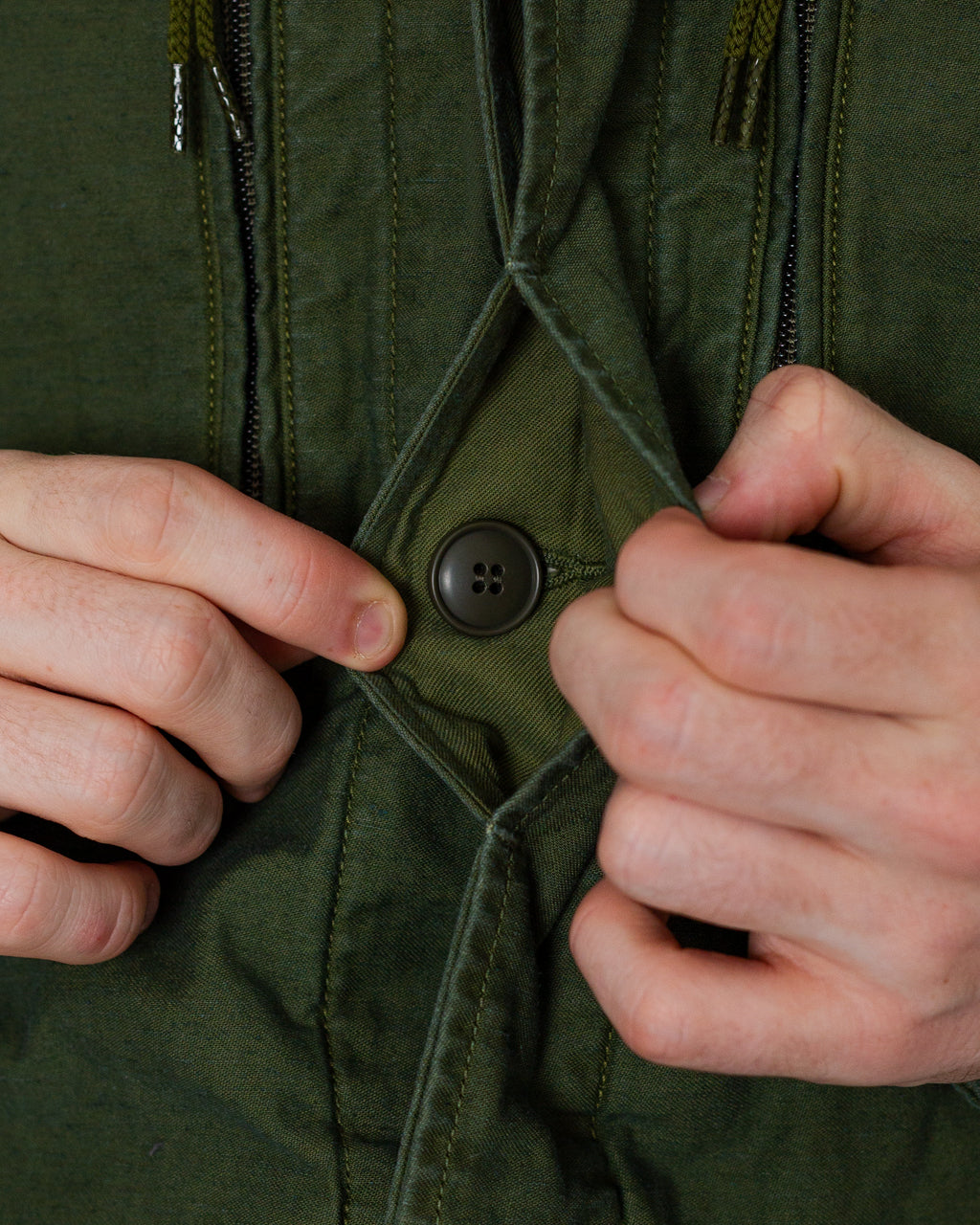 Back Satin F-1 Style Shirt Jacket - Olive