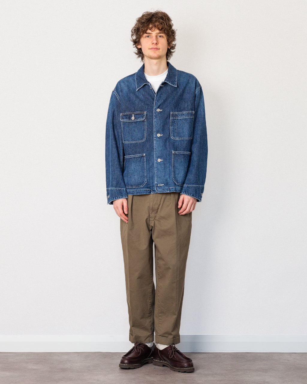 2 Pleat Twill Trouser - Olive