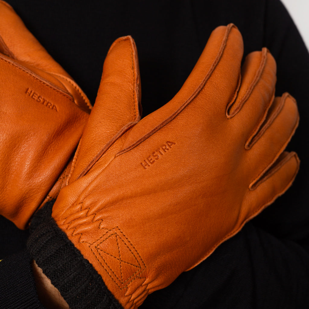 Deerskin Primaloft Rib Gloves - Cork