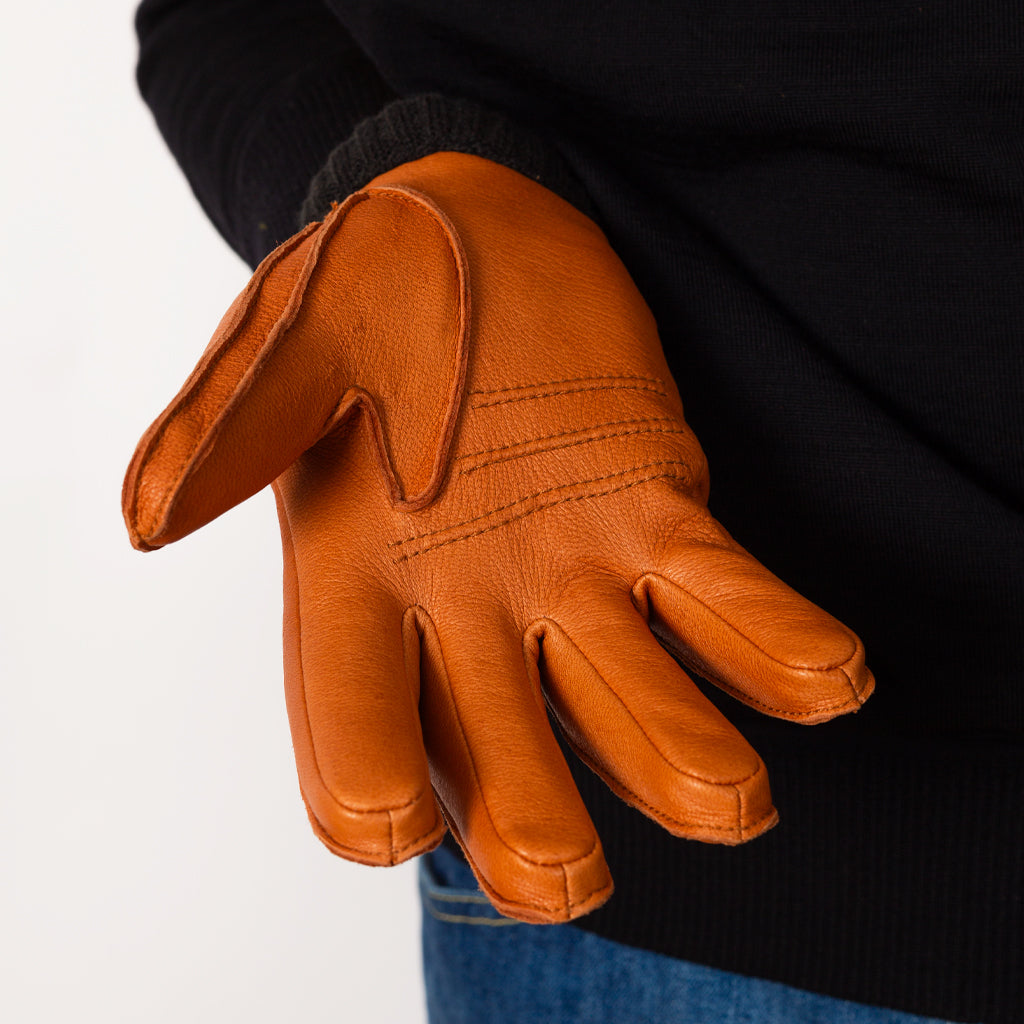Deerskin Primaloft Rib Gloves - Cork