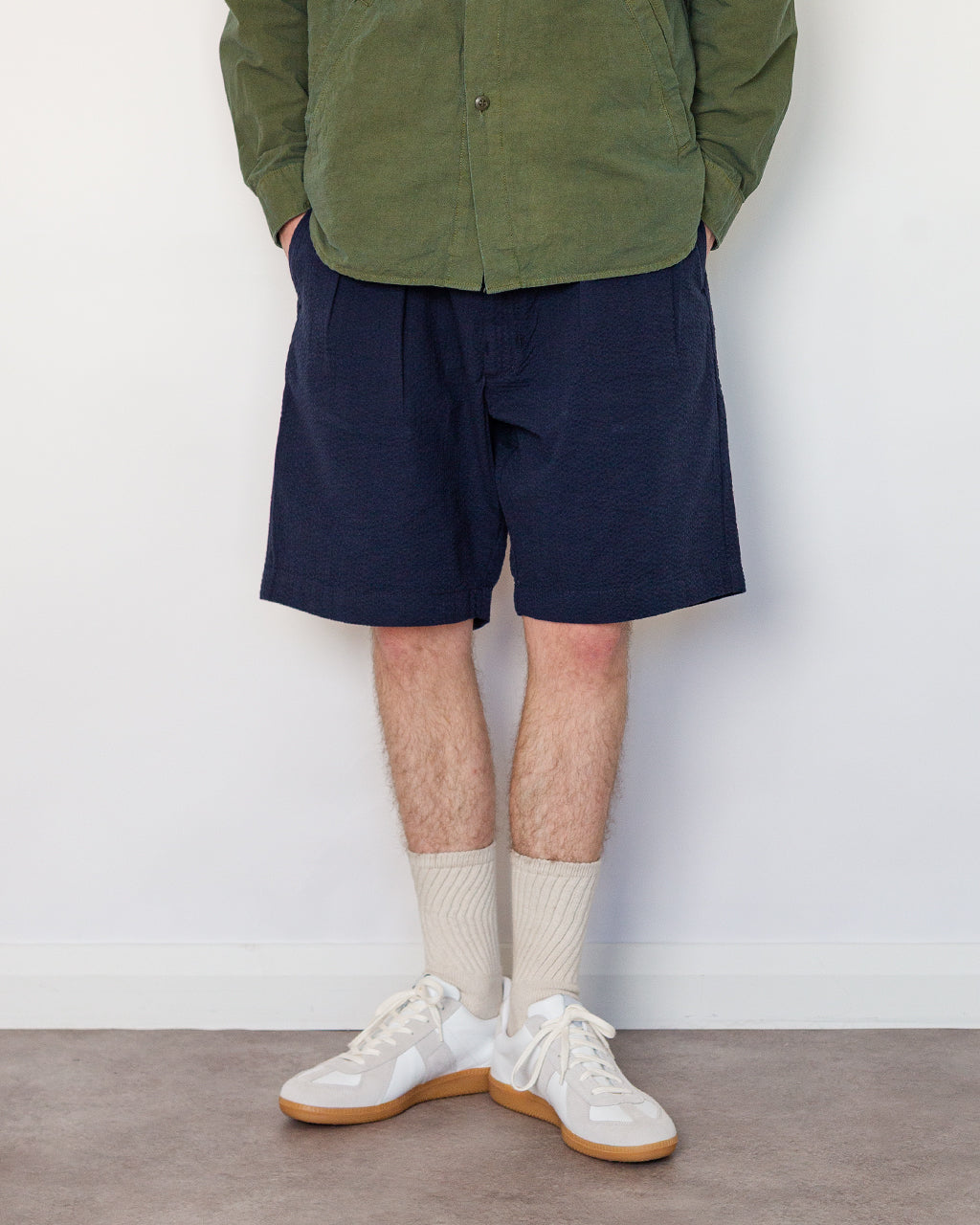 Seersucker Part Timer Short - Dark Navy