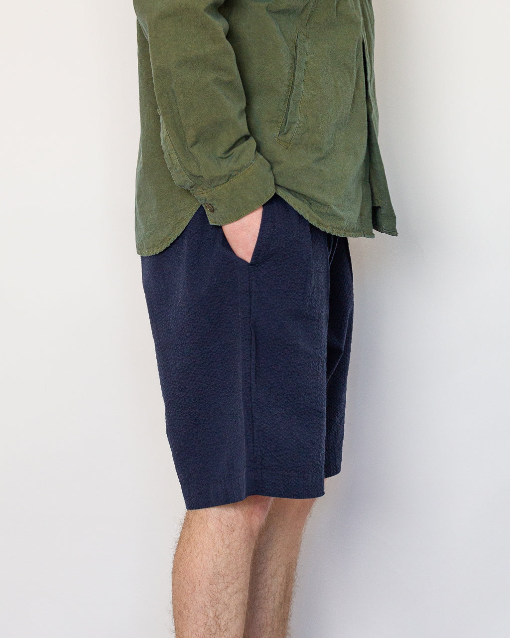 Seersucker Part Timer Short - Dark Navy