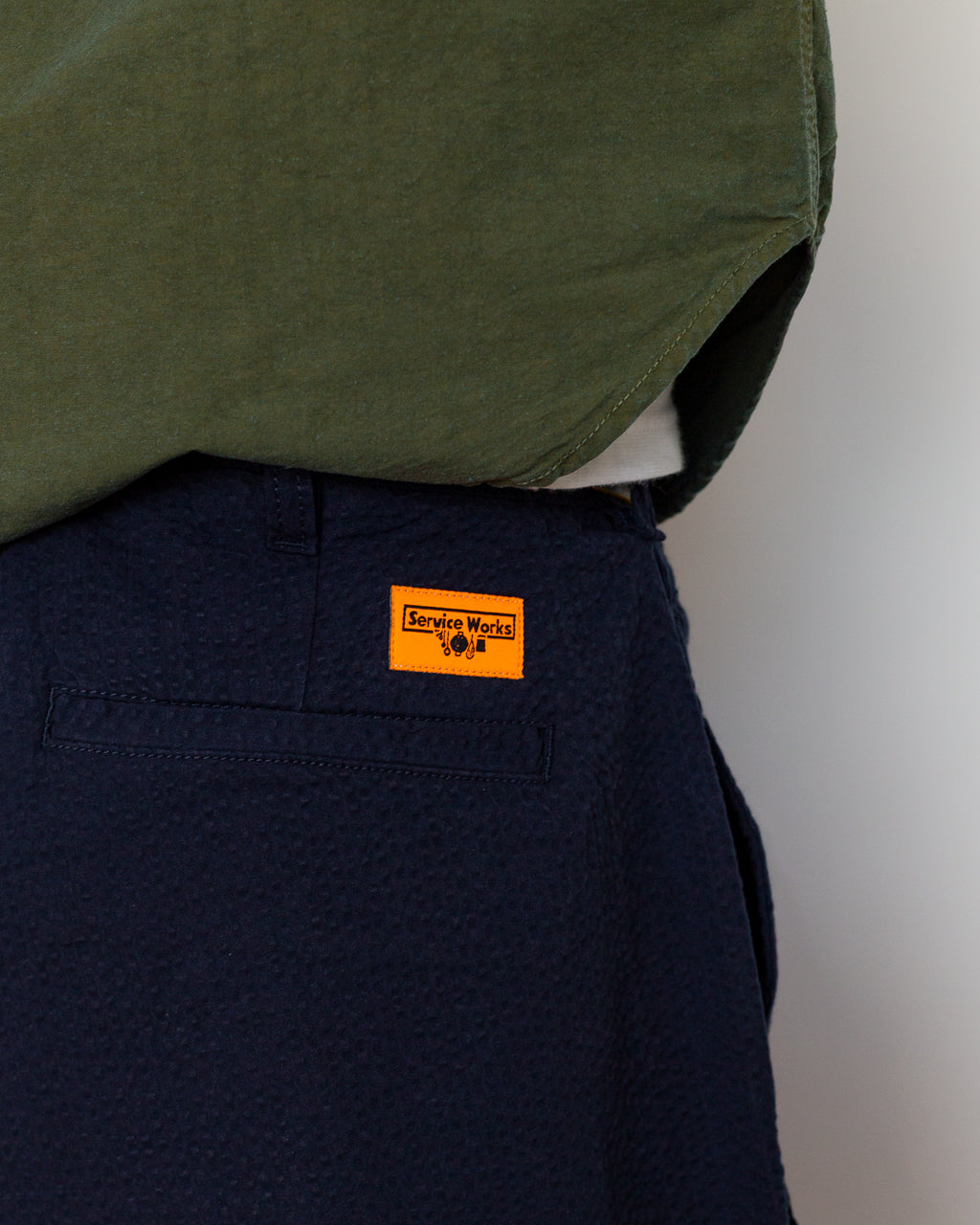 Seersucker Part Timer Short - Dark Navy