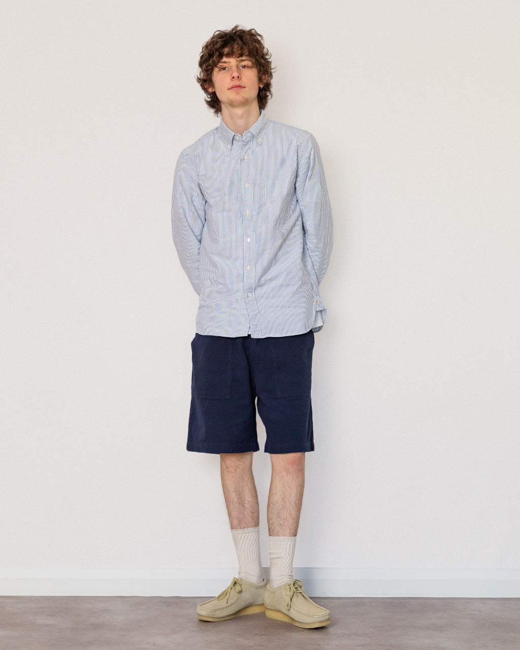 Seersucker Chef Short - Dark Navy