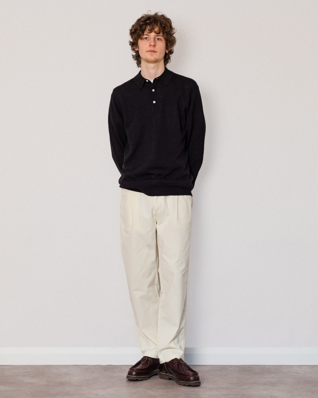 Knit Polo 12G - Black