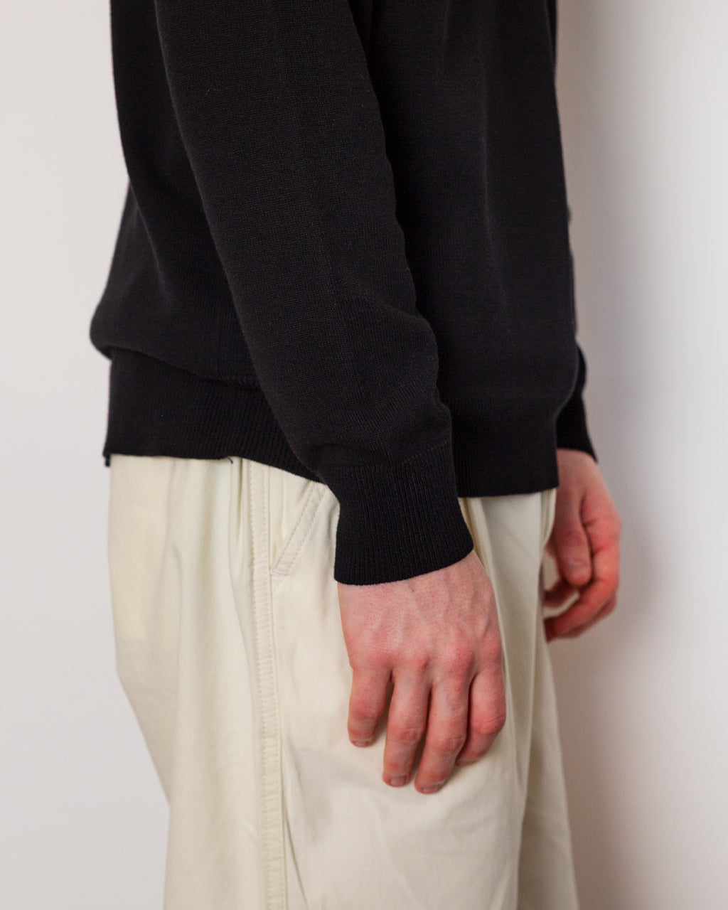 Knit Polo 12G - Black