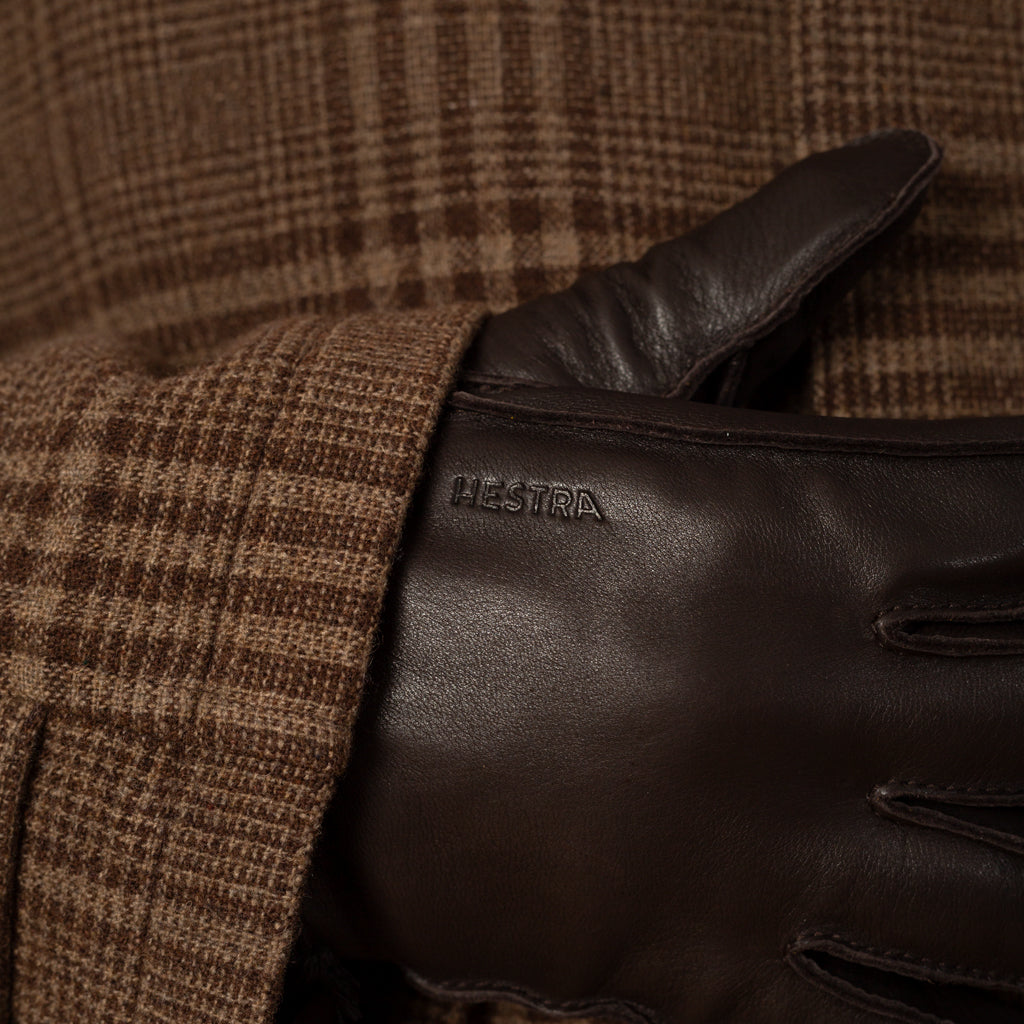 Deerskin Primaloft Rib Gloves - Dark Brown