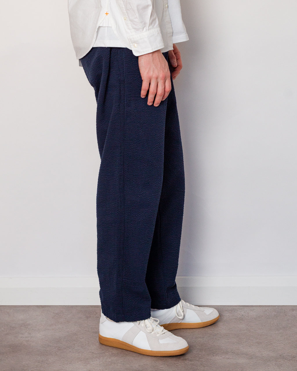 Seersucker Waiter Pant - Dark Navy | Service Works | Peggs & son.