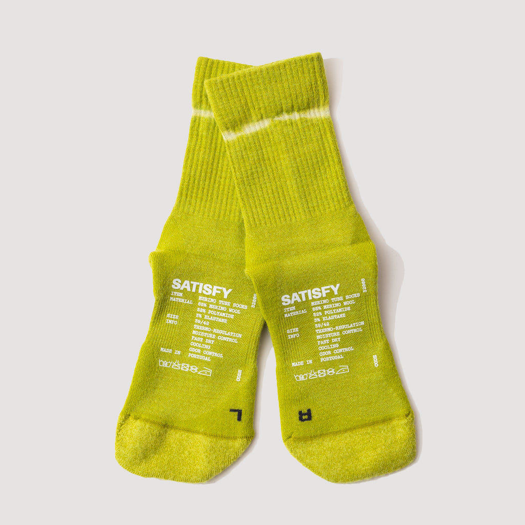 Merino Nylon Tube Socks - Tie-Dye Grenoble Green