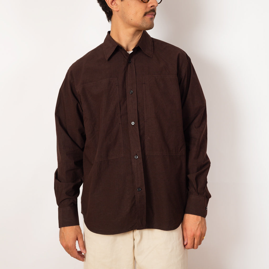 Ole Fatigue Cotton Tencel Shirt - Espresso