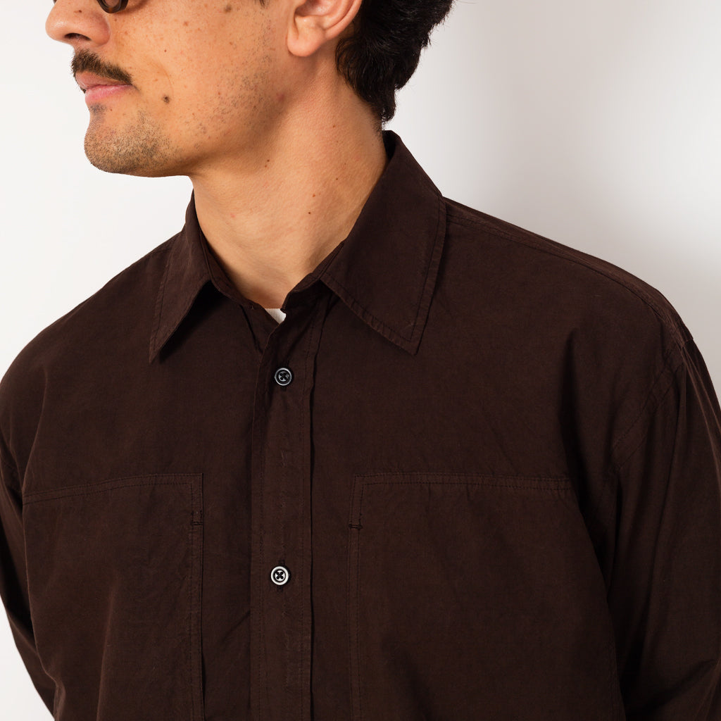 Ole Fatigue Cotton Tencel Shirt - Espresso