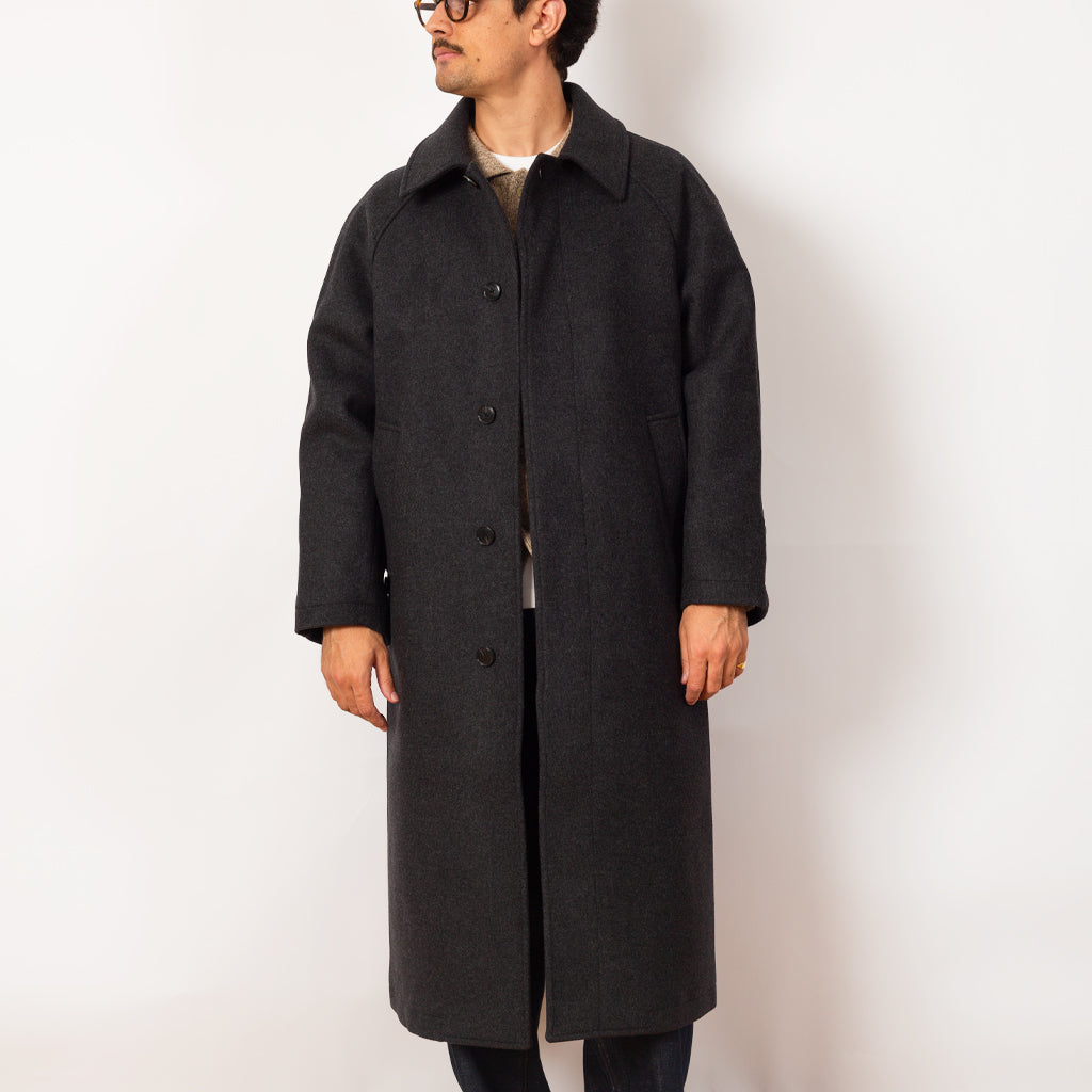 Installation Coat - Dark Grey Recycled Wool