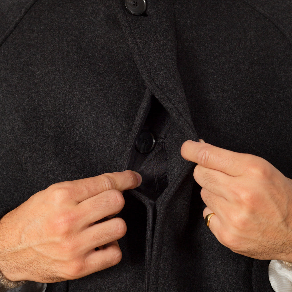 Installation Coat - Dark Grey Recycled Wool