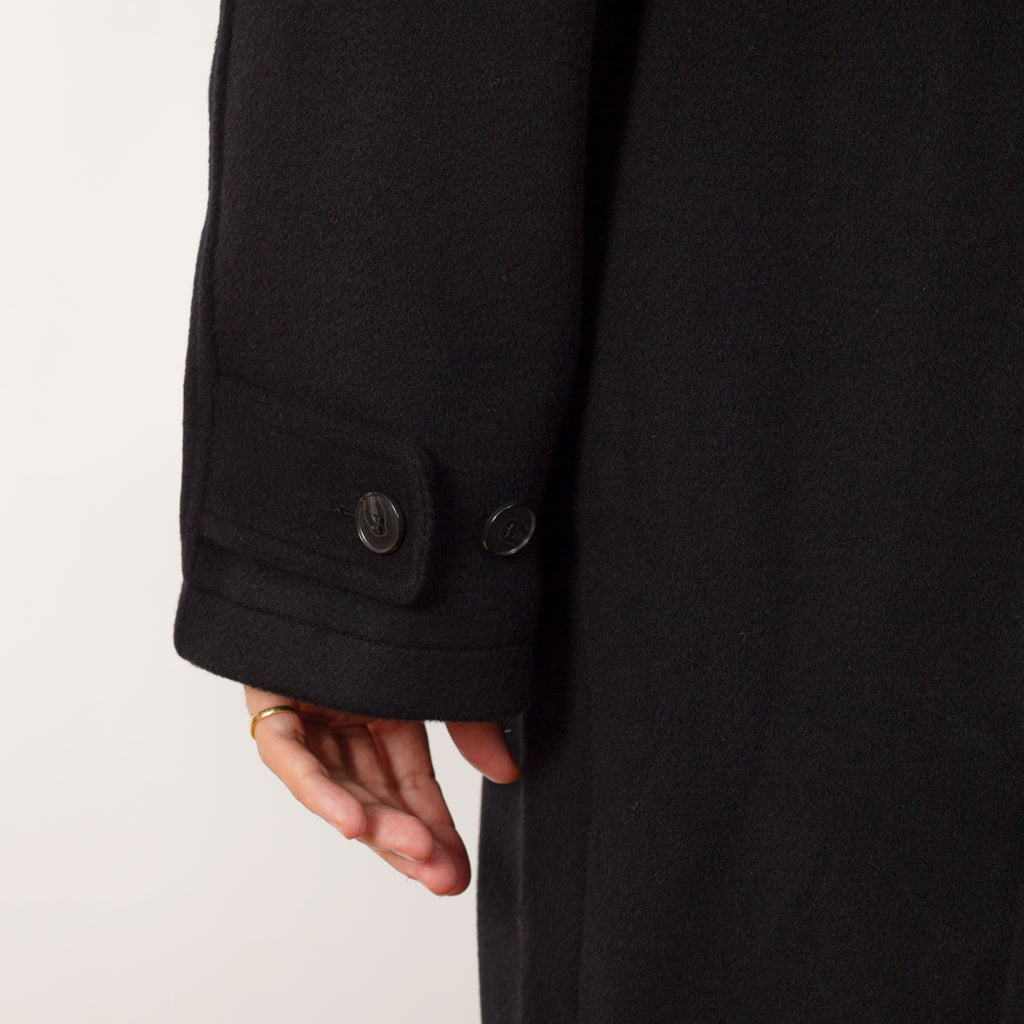Accession Coat - Black Recycled Wool