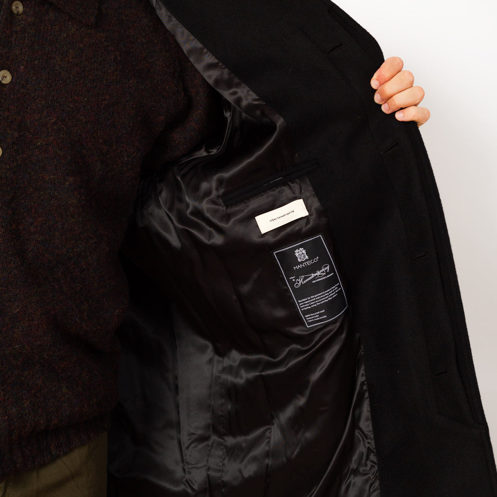 Accession Coat - Black Recycled Wool