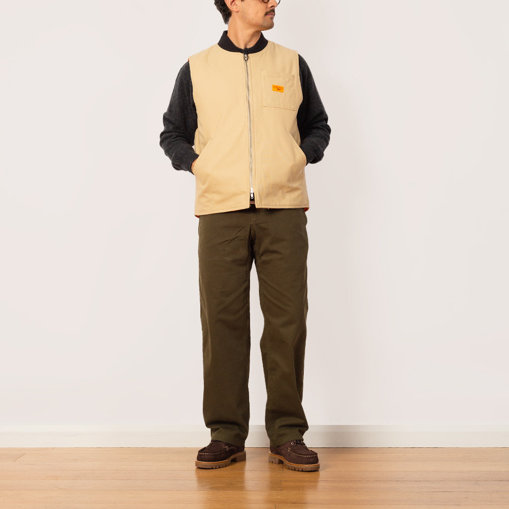 Padded Work Vest - Pale Khaki