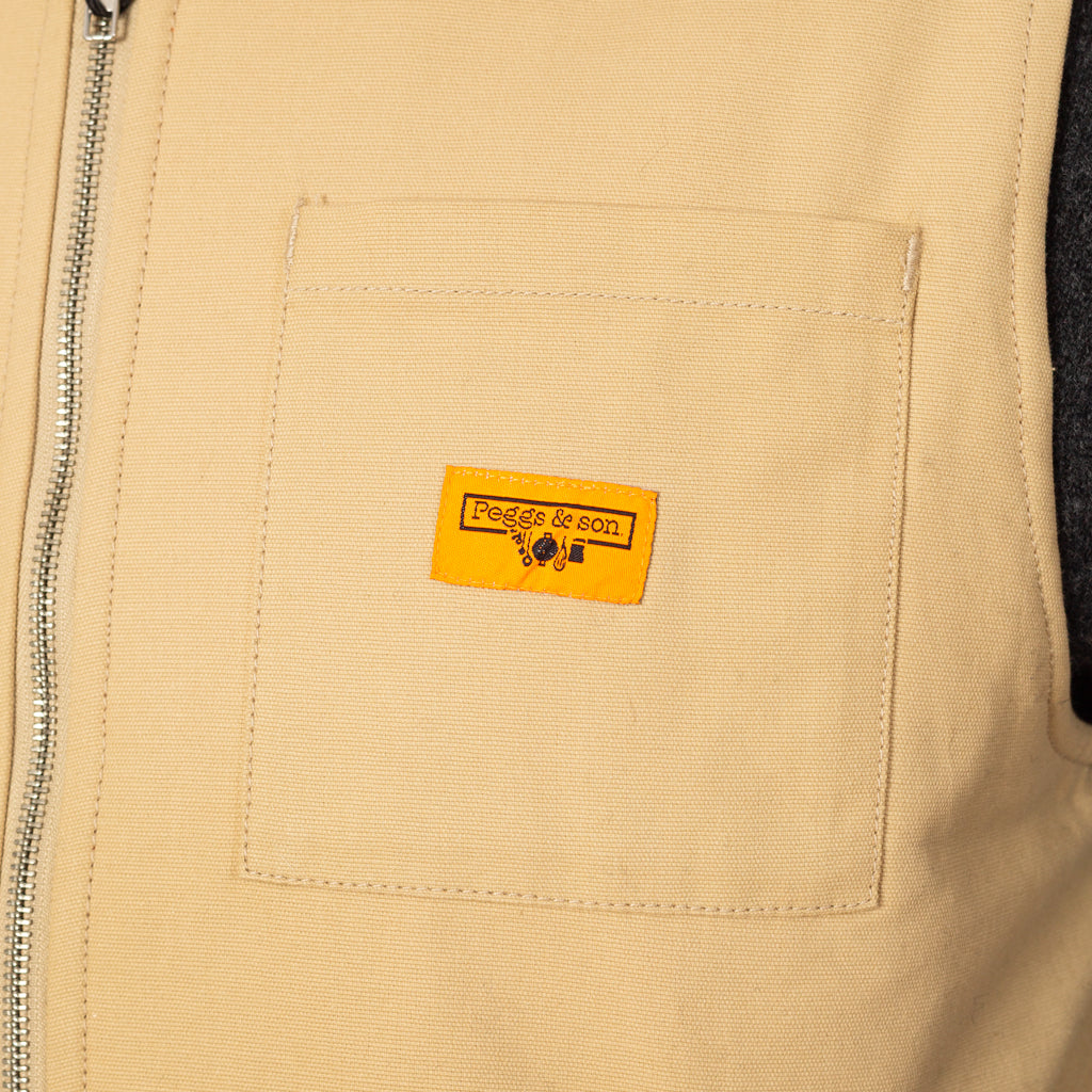 Padded Work Vest - Pale Khaki