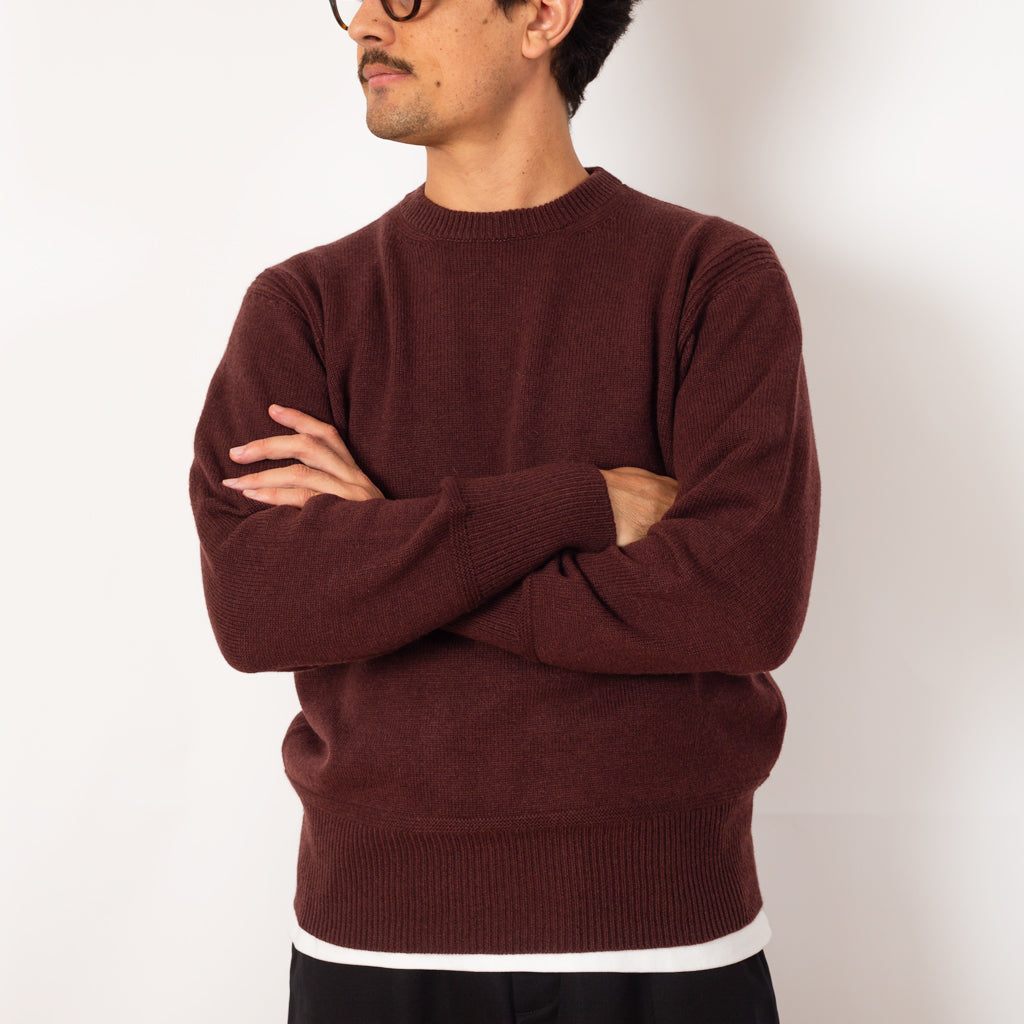 Athletic Crewneck Sweater - Burgundy
